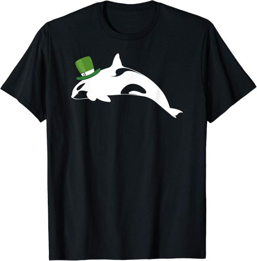 ORCA WHALE Leprechaun Irish Funny St Patrick Day T-Shirt