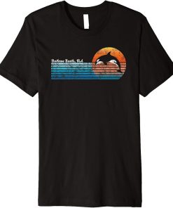 Vintage Buckroe Beach, VA Retro 80s Orca Sunset Premium T-Shirt