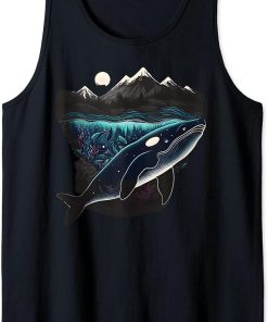 Colourful mystical orca whale watching dolphin pottwhale orca whale Tank Top