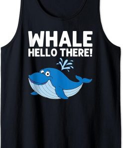 Funny Whale Art For Men Women Orca Narwhal Blue Whales Tank Top